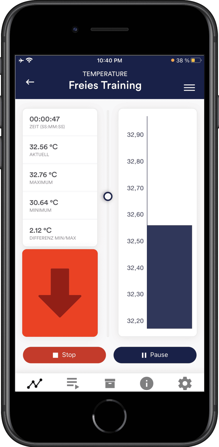 eSense App Main Screen