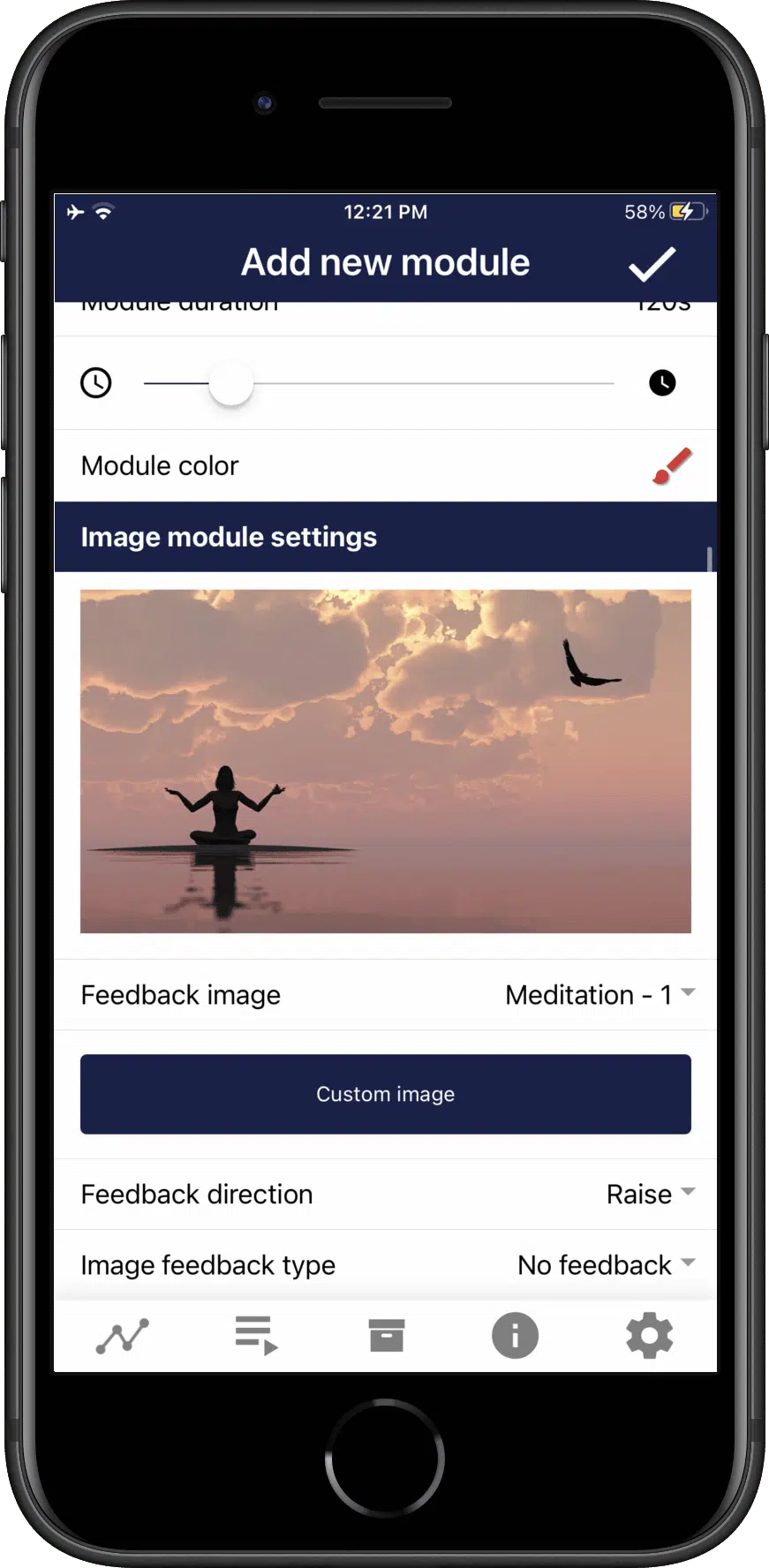 eSense App Training Screen